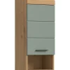 Chb Collection Eteka - Armoire suspendue (L/H/P : 37x79x24 cm) en imitation blanc et imitation sauge emboutie