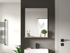 Miroir Simple|Chb Collection Eteka - Miroir (L/H/P : 60x79x18 cm) en imitation blanc