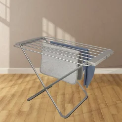 Sèche-Serviettes Électrique|Fishtec Etendoir à Linge 8 Barres + 220 V