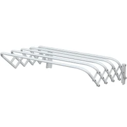 Etendoir à linge mural pliable blanc 5 m