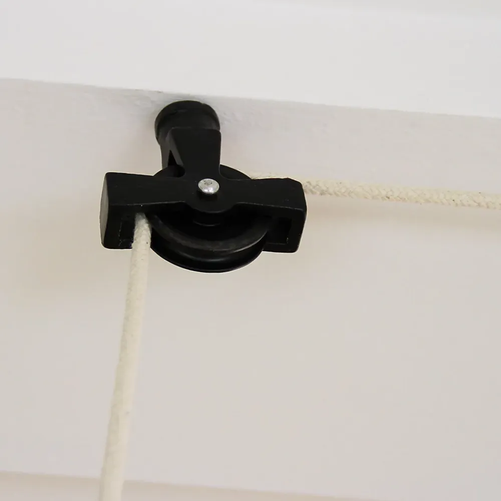 MonsterShop Etendoir à Linge Suspendu - Noir- 2.4m