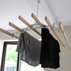 Etendoir À Linge|MonsterShop Etendoir à Linge Suspendu - Blanc- 2.4m