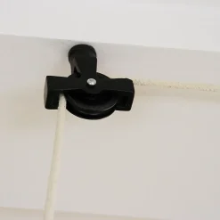 MonsterShop Etendoir à Linge Suspendu de 1,2 Mètre - Poulie Noir