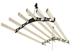 MonsterShop Etendoir à Linge Suspendu - Noir - 2m