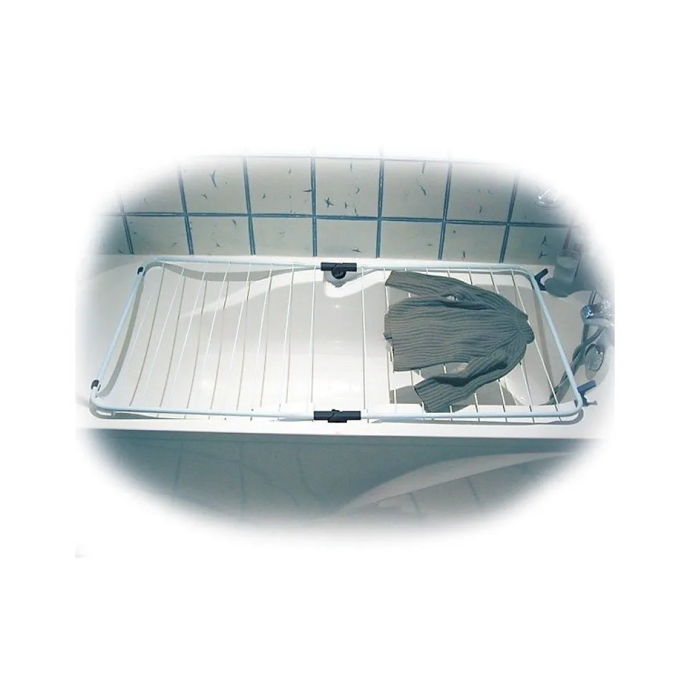 Etendoir À Linge|MSV Etendoir pour baignoire 10M Acier Blanc