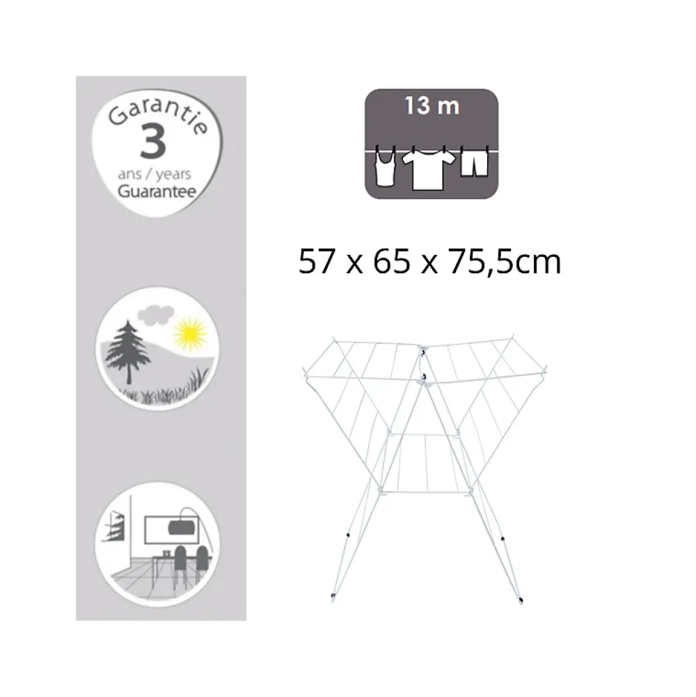 MSV Etendoir Tetra 13M Acier Blanc