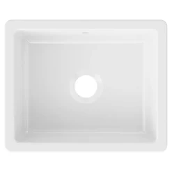 Evier Et Robinet De Buanderie|GoodHome Evier à encastrer en céramique blanc 1 bac l. 46 x L.56,5 x P. 20 cm Hyssop