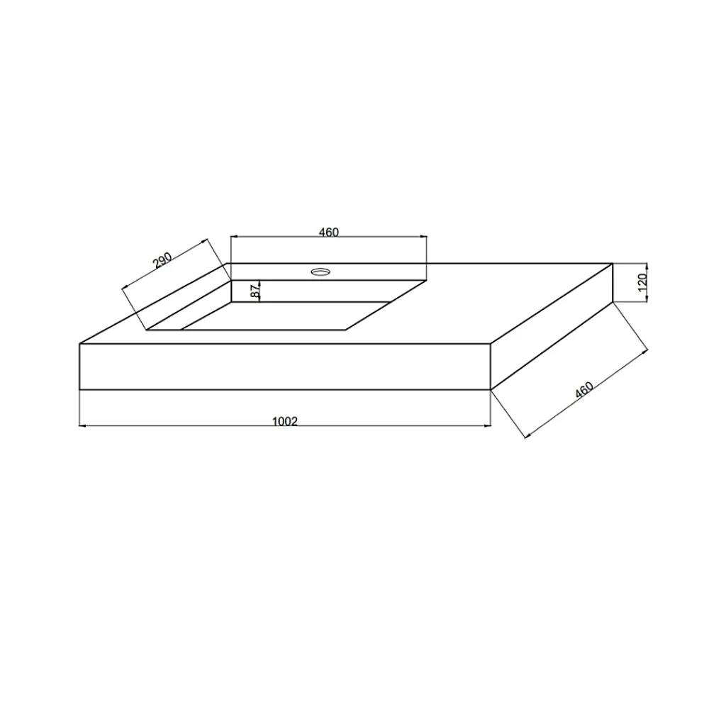 Kiamami Valentina Evier Hpl Asymétrique Avec Lavabo À Gauche 100Cm Chêne Glacé