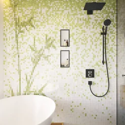 Hansgrohe Façade pour mitigeur thermostatique encastré ShowerSelect avec 2 fonctions noir mat et corps encastré iBox