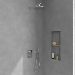Robinet De Douche|Villeroy & Boch Façade thermostatique 2 voies VILLEROY ET BOCH Conum Chrome + corps encastré
