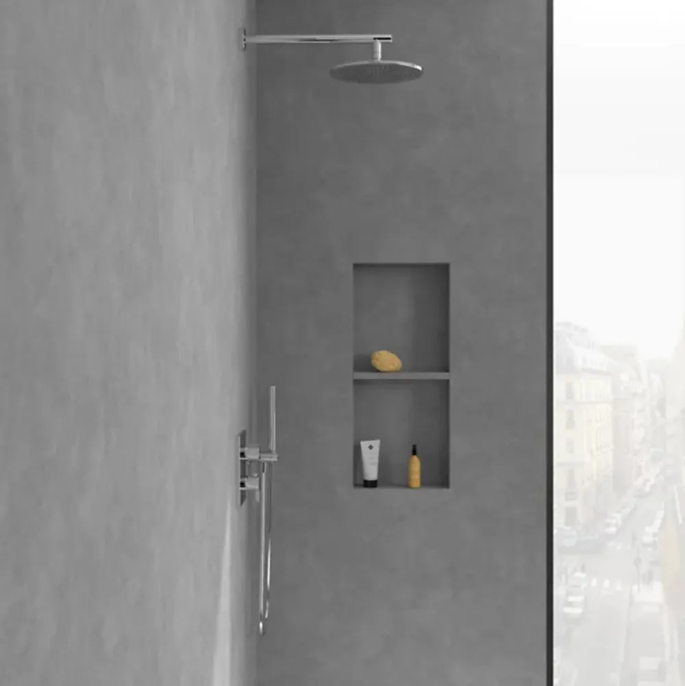Robinet De Douche|Villeroy & Boch Façade thermostatique 2 voies VILLEROY ET BOCH Conum Chrome + corps encastré