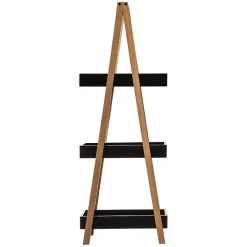 Colonne De Salle De Bains|Meuble De Salle De Bains Faible Profondeur|Five 5 - desserte 3 niveaux triangle "naturéo" bambou blanc