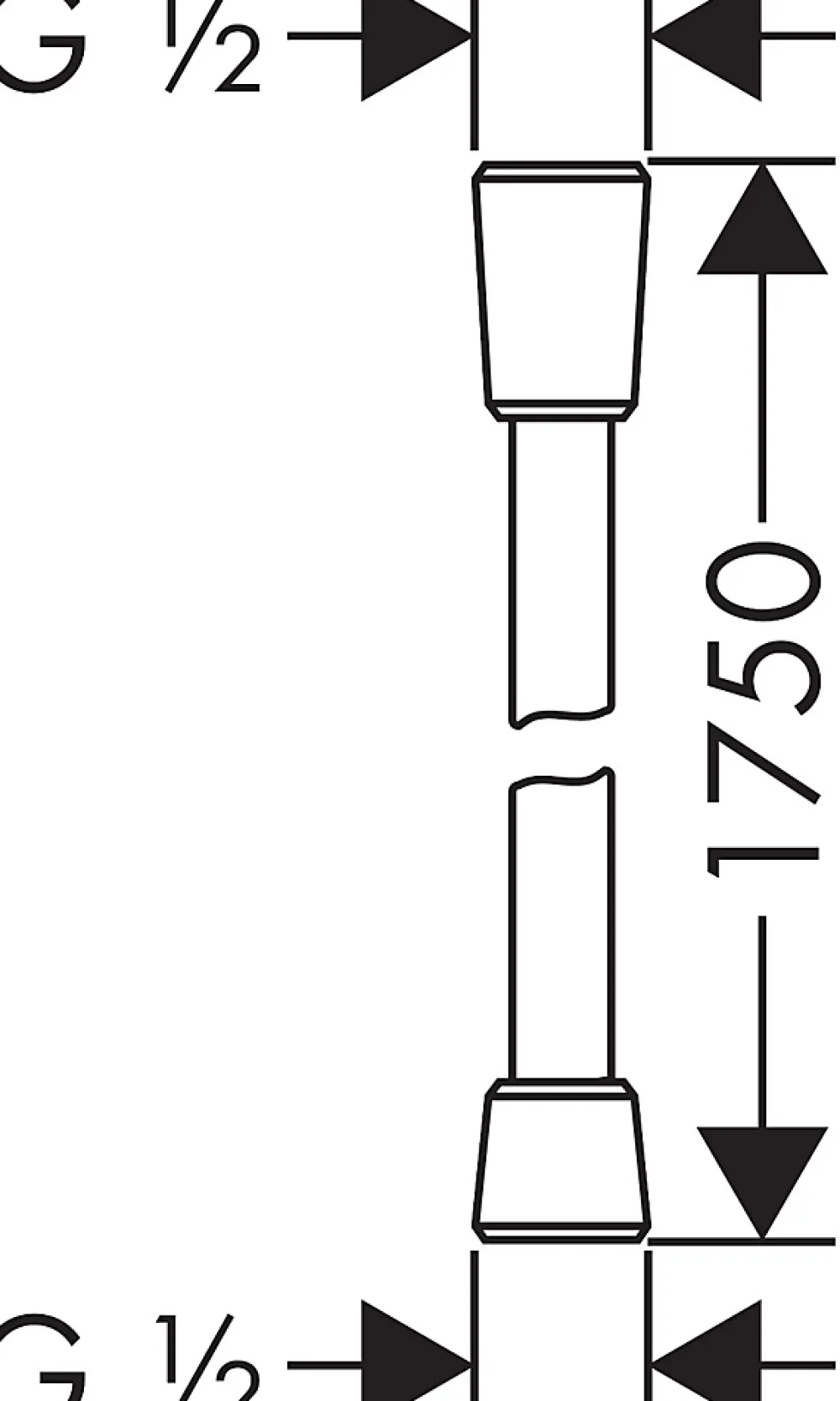 Hansgrohe Flexible de douche chromé Isiflex 1m75
