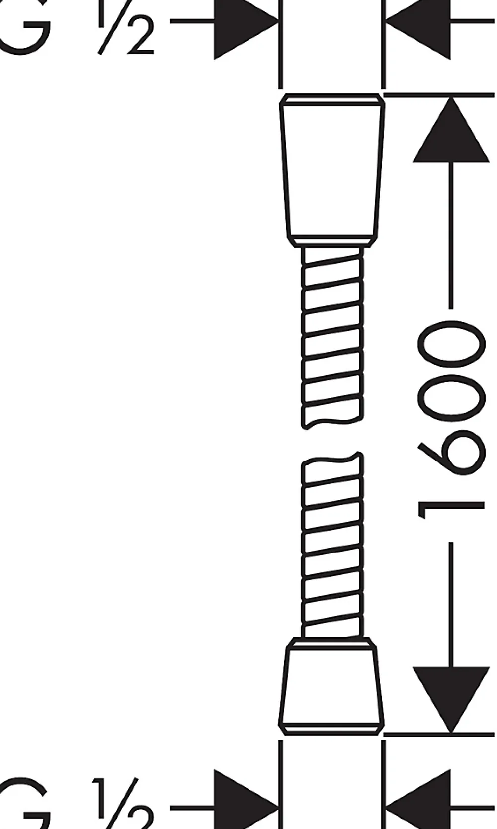 Hansgrohe Flexible de douche chromé Sensoflex 1,60m