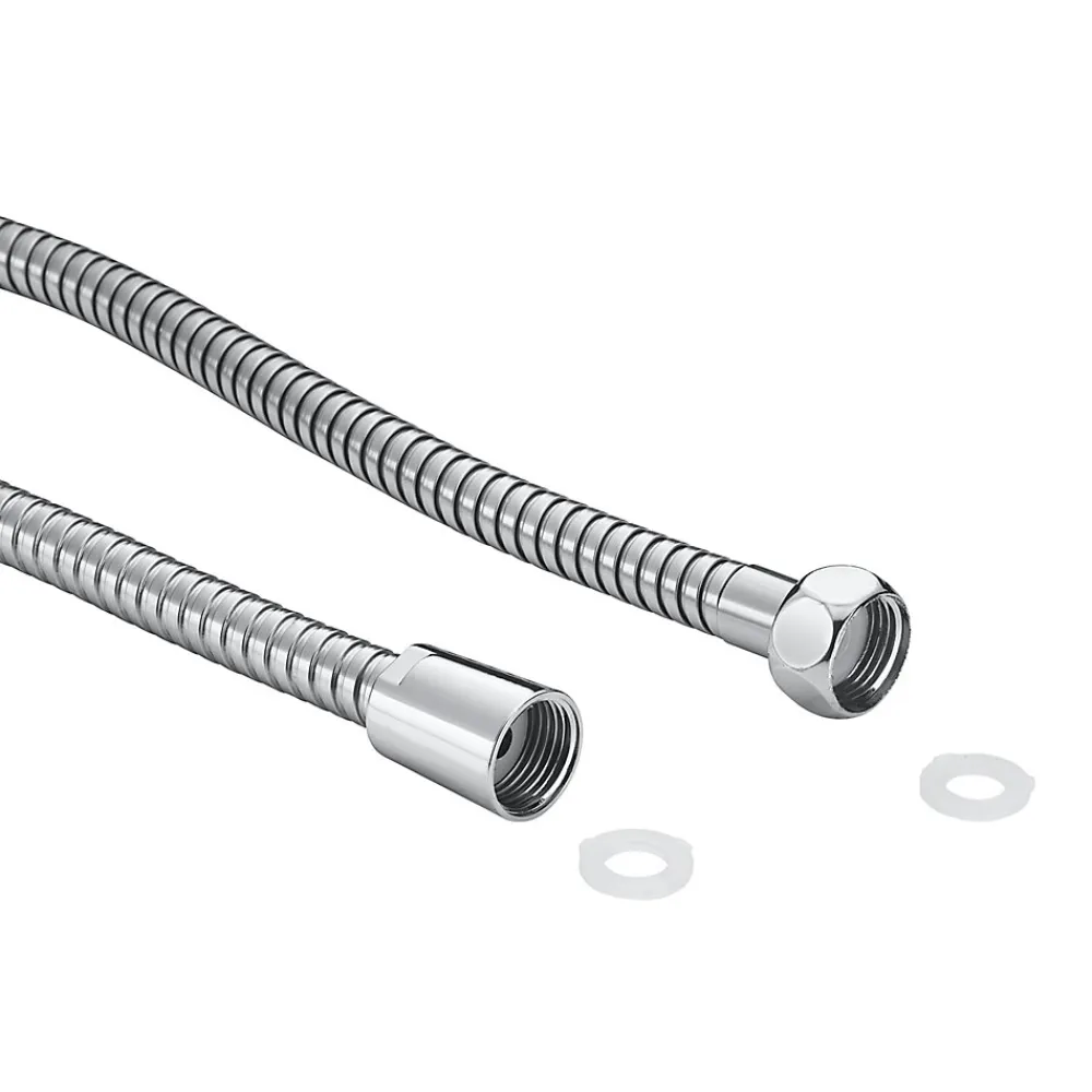 Flexible de douche en acier inoxydable coloris argent longueur 1,50 m