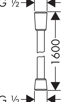 Hansgrohe Flexible de douche Isiflex 1,60 m noir mat