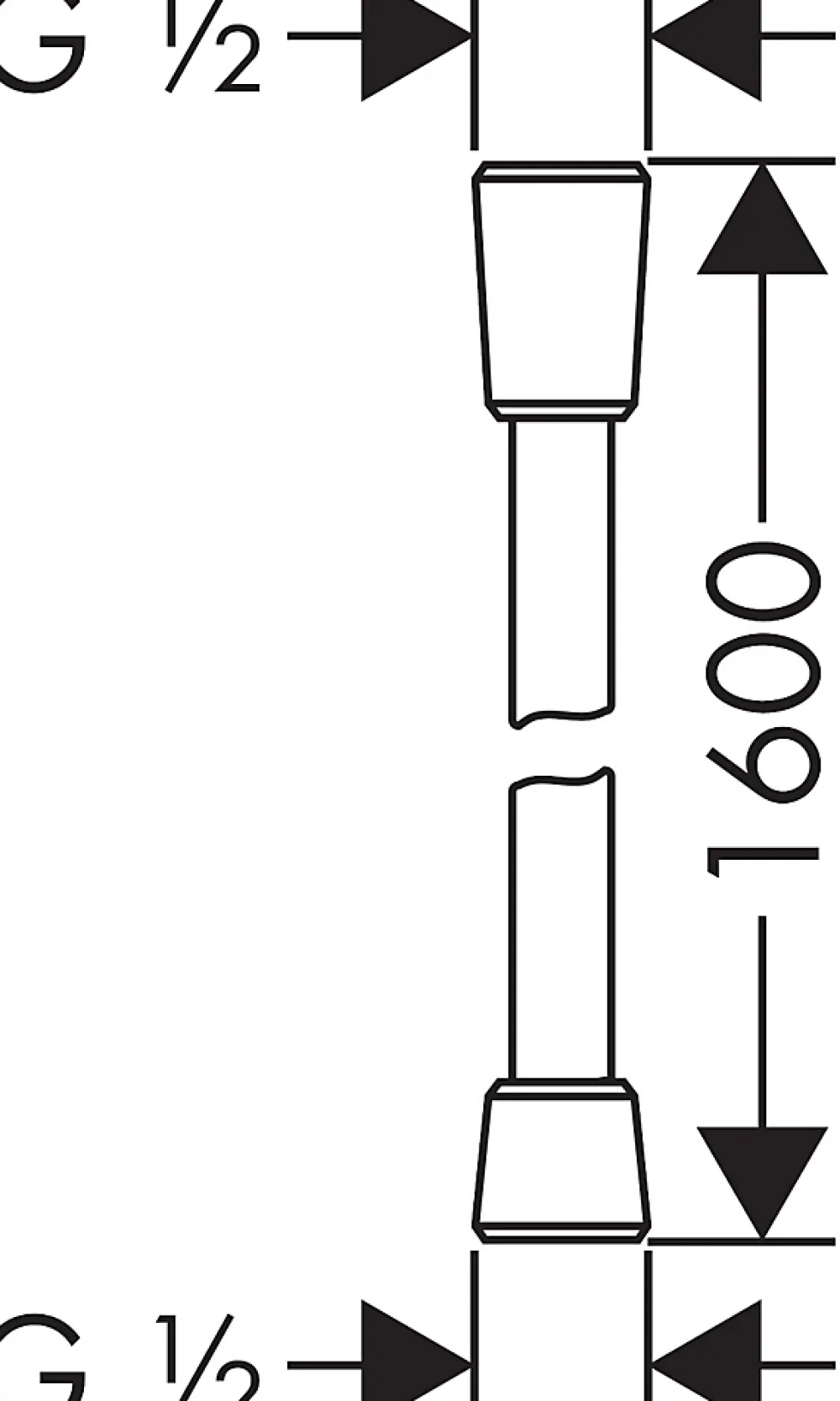 Hansgrohe Flexible de douche Isiflex 1,60 m noir mat