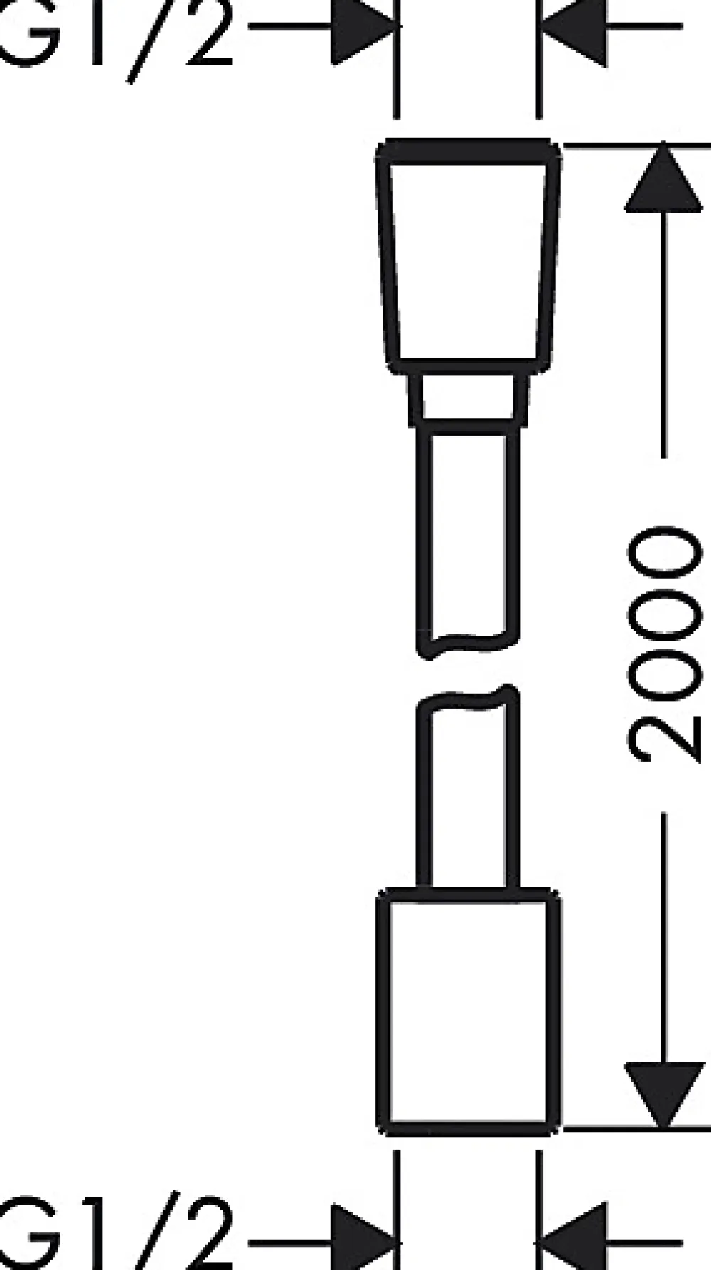 Hansgrohe Flexible de douche 2m anti-torsion noir mat DesignFlex