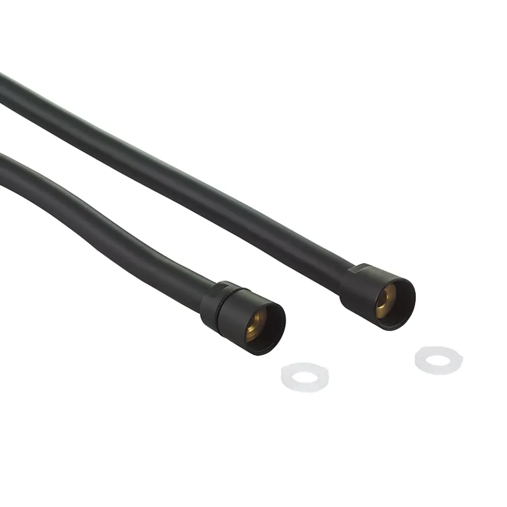 GoodHome Flexible de douche noir PVC 1,75 m