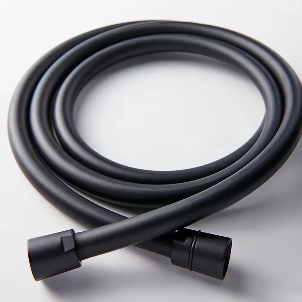 GoodHome Flexible de douche noir PVC 1,75 m