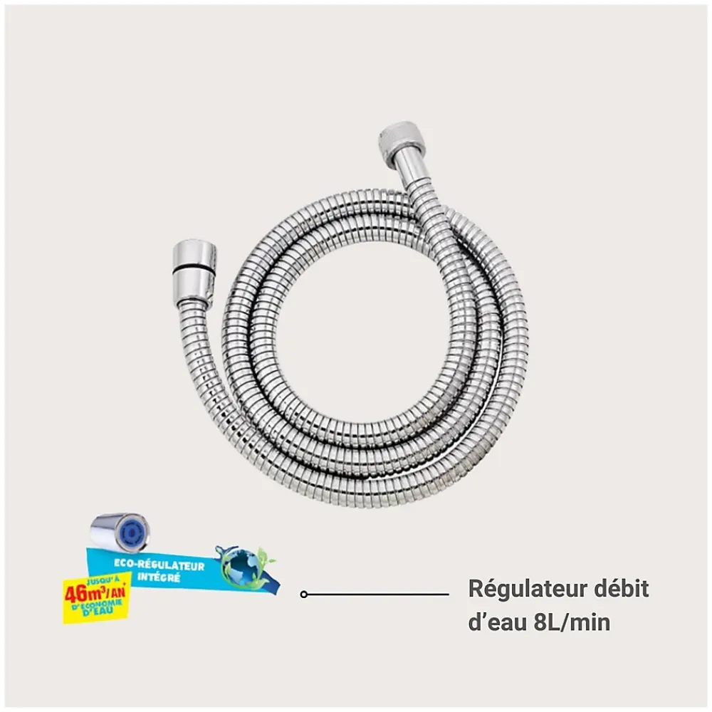 Colonne De Douche Sans Robinetterie|Mob-In Flexible en acier inoxydable AXON