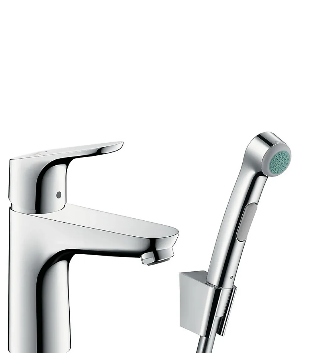 Bidet|Hansgrohe Focus Set bidette, bonde Push-Open, chromé (31927000)