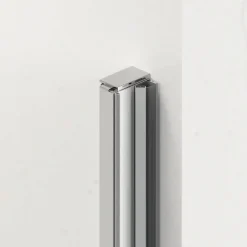 Swiss Aqua Technologies Fusion Porte de douche 100x195cm pivotante anticalcaire avec profilé chrome brillant (SATFUD100NIKA-SET)