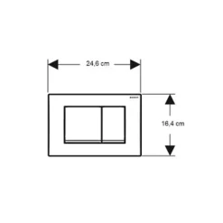 Geberit Delta30 plaque de déclenchement double touche, chrome mat (115.137.46.1)