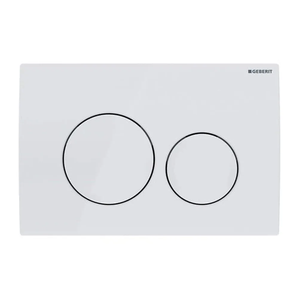 Geberit Delta20 plaque de déclenchement double touche, blanc alpin (115.127.11.1)