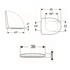 Abattant Wc|Kolo by Geberit Geberit Selnova abattant de WC Softclose, Duroplast, blanc (500.333.01.1)