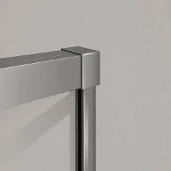 Grand Verre Cabine de douche avec porte coulissante 120x195 et paroi latérale 100x195 profilés chromés