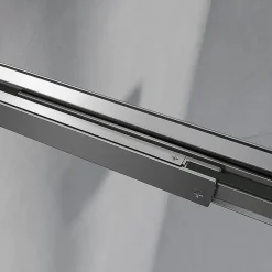 Cabine De Douche|Grand Verre Cabine de douche avec porte coulissante 120x195 et paroi latérale 90x195 profilés chromés