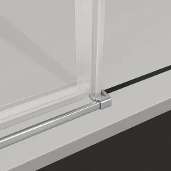 Cabine De Douche|Grand Verre Cabine de douche en verre et aluminium avec porte pivotante ouvrante vers la droite 110x70x195