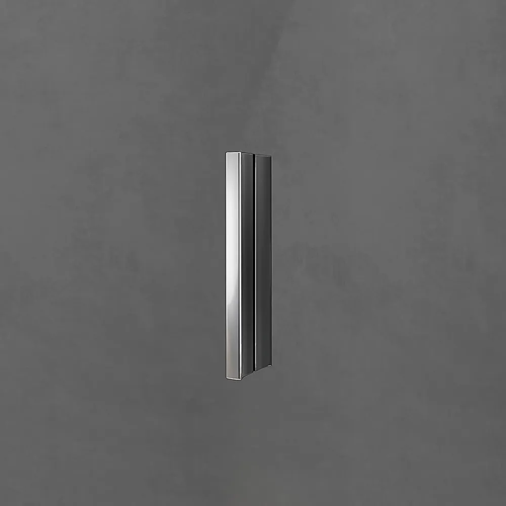 Grand Verre Cabine de douche style industriel avec porte coulissante 150 cm et paroi latérale 80 cm accessoires chromés