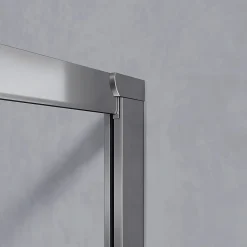 Cabine De Douche|Grand Verre Cabine de douche 150x90 avec ouverture coulissante accès de face profilés chromés