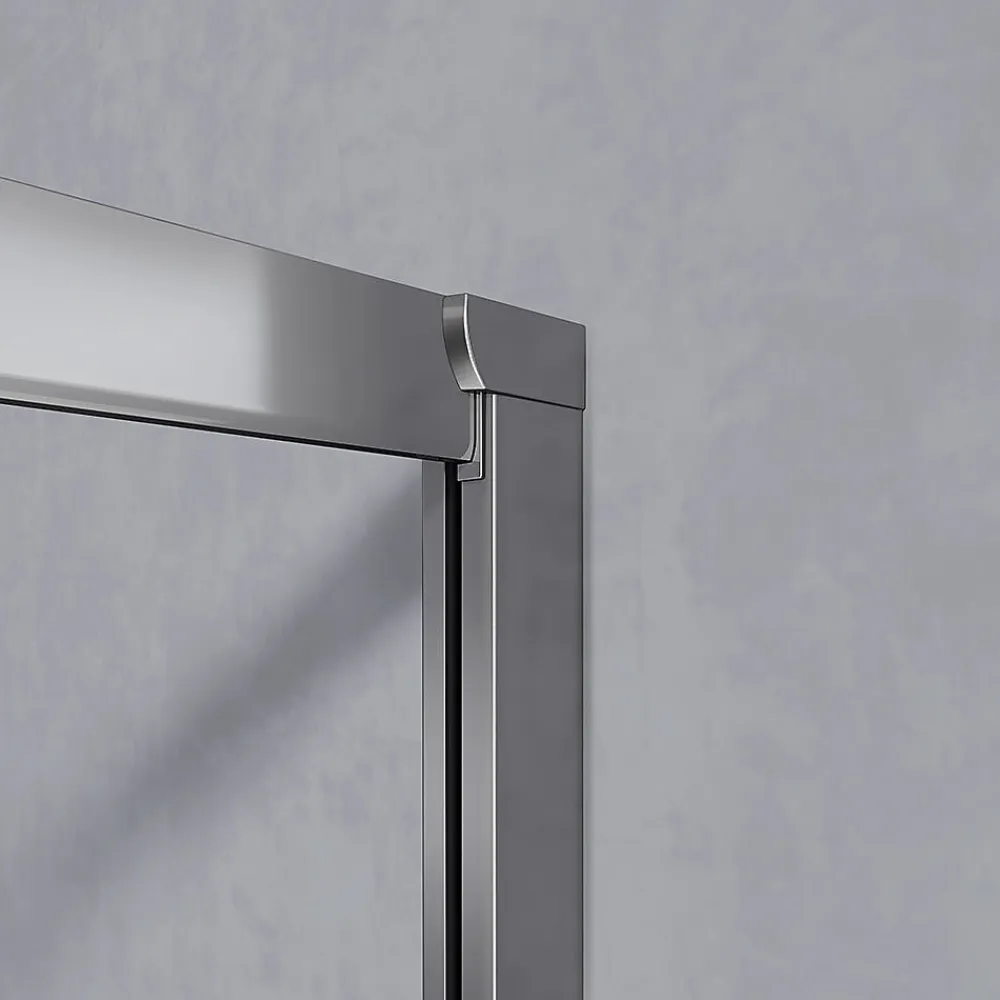 Cabine De Douche|Grand Verre Cabine de douche 150x90 avec ouverture coulissante accès de face profilés chromés