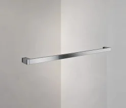 Paroi De Douche|Grand Verre Paroi de douche avec porte-serviette 80x200 en verre clair profilé mural et barre de maintien chromés