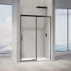 Grand Verre Porte de douche coulissante 120x 195 à amortisseurs en verre clair 8mm avec cadre noir mat