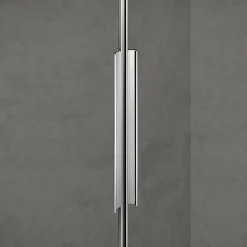 Porte De Douche|Grand Verre Porte de douche pivotante 100x190 à ouverture intérieure et extérieure profilé chromé
