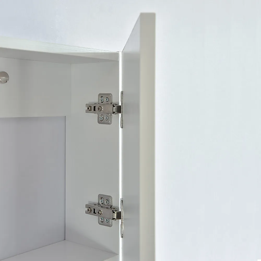 Colonne De Salle De Bains|Meuble De Salle De Bains Faible Profondeur|Stano Grande armoire de rangement ESSENTIEL hauteur 120 cm melamine blanc