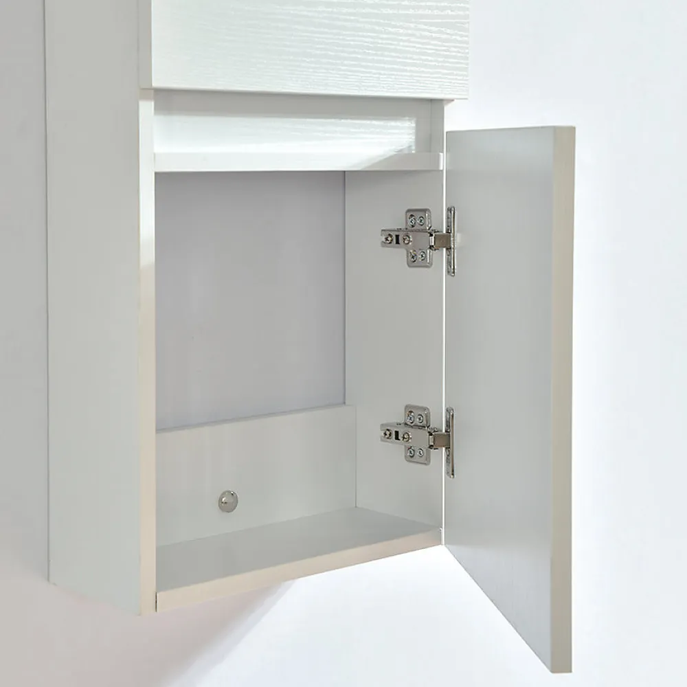 Colonne De Salle De Bains|Meuble De Salle De Bains Faible Profondeur|Stano Grande armoire de rangement ESSENTIEL hauteur 120 cm melamine blanc