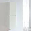 Meuble De Salle De Bains Faible Profondeur|Colonne De Salle De Bains|Stano Grande armoire de rangement LINEA hauteur 120 cm melamine blanc