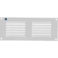 Renson Grille à persienne 436 largeur 250mm hauteur 100mm époxy blanc RAL 9010 - - 10867