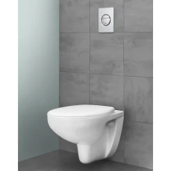 Wc Suspendu|Grohe - Cuvette WC suspendue Bau Ceramic - Porcelaine vitrifiée - Rimless - Chasse 3 6 litres