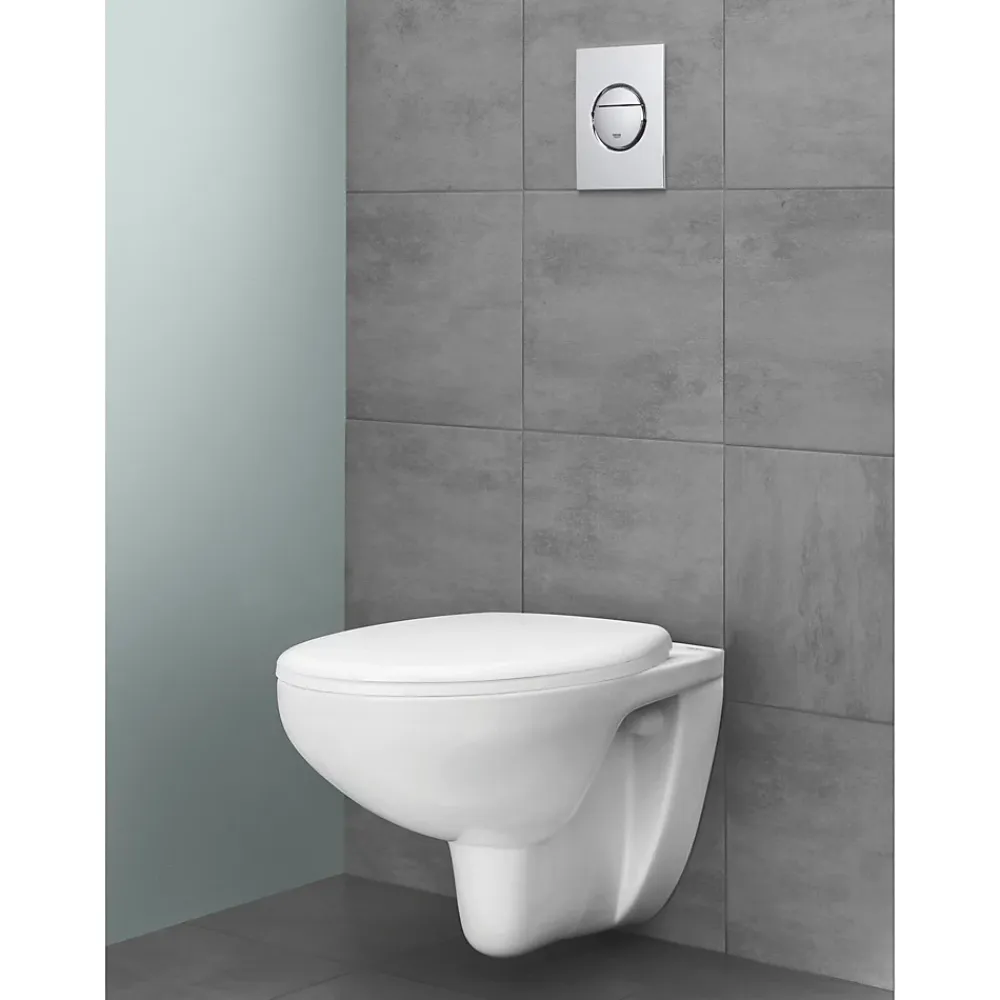 Wc Suspendu|Grohe - Cuvette WC suspendue Bau Ceramic - Porcelaine vitrifiée - Rimless - Chasse 3 6 litres