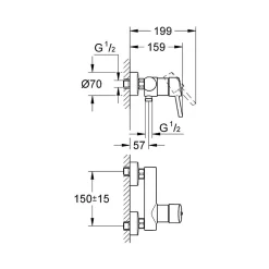 Grohe - Mitigeur douche Concetto 32699001