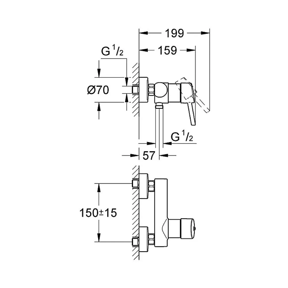 Grohe - Mitigeur douche Concetto 32699001