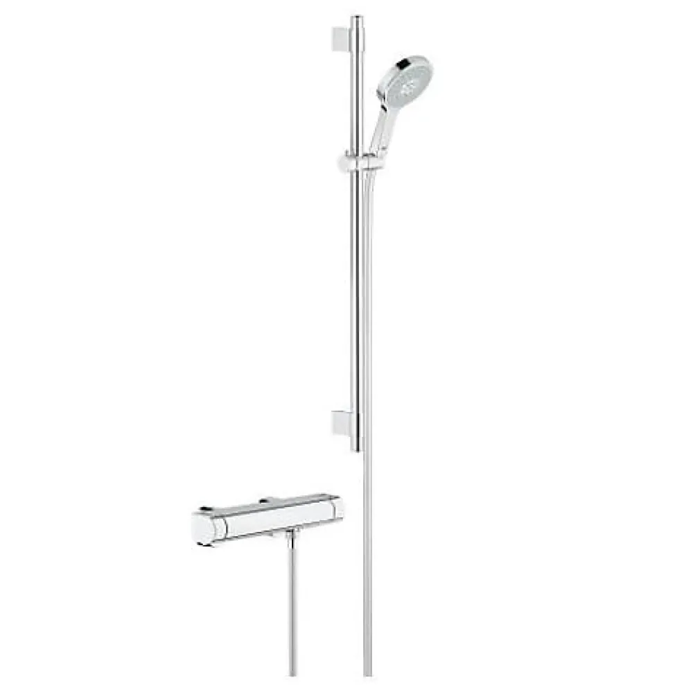 GROHE - Mitigeur thermostatique 1/2" Grohtherm 2000 avec ensemble de douche 4 jets