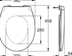 Abattant Wc|Grohe Bau céramique abattant frein de chute