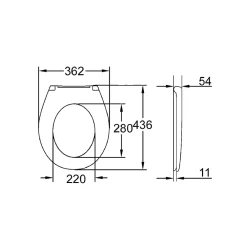 Abattant Wc|Grohe Bau céramique abattant frein de chute